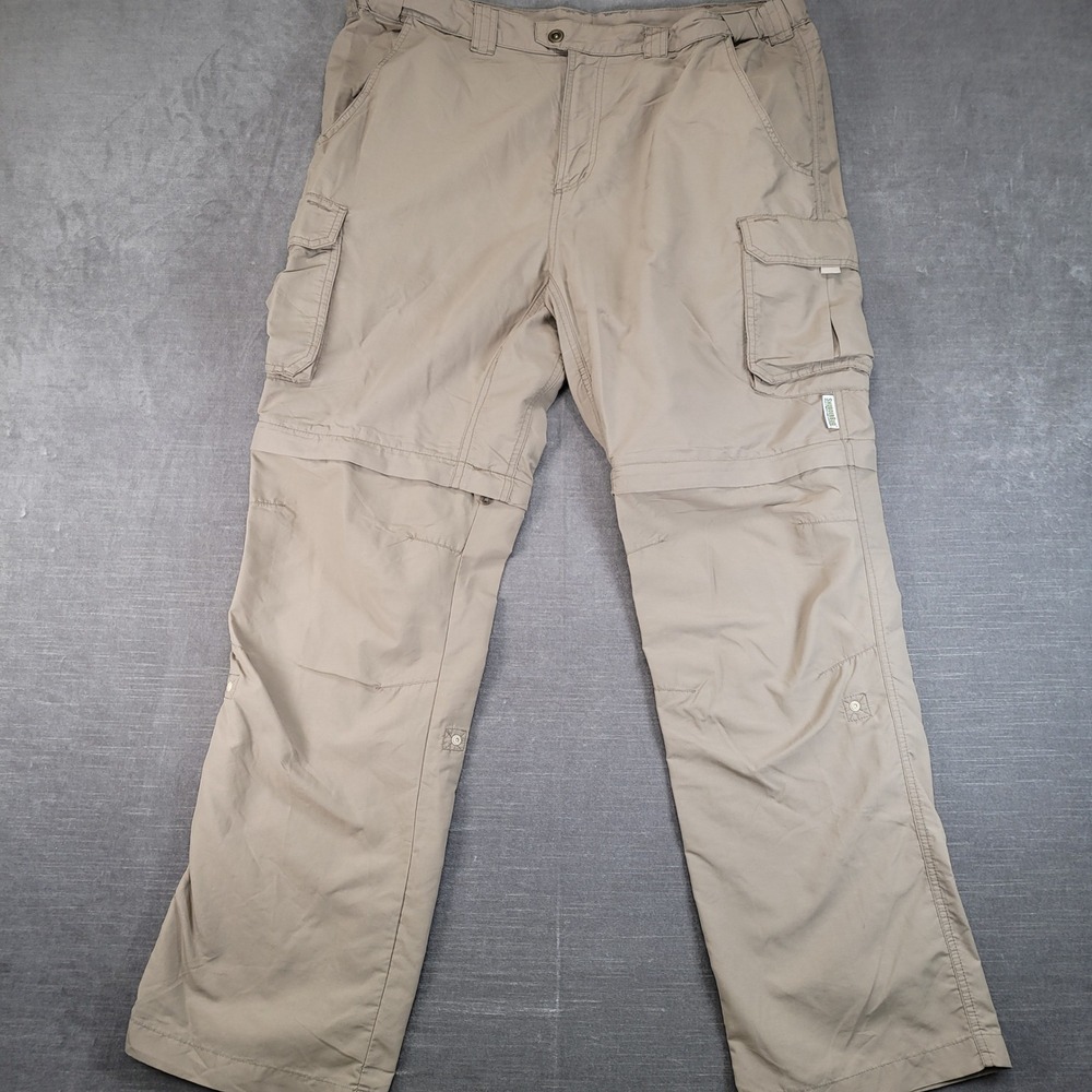 Habit Shudderbug Cargo Pants Mens Large Tan Convertible Insect Repellent